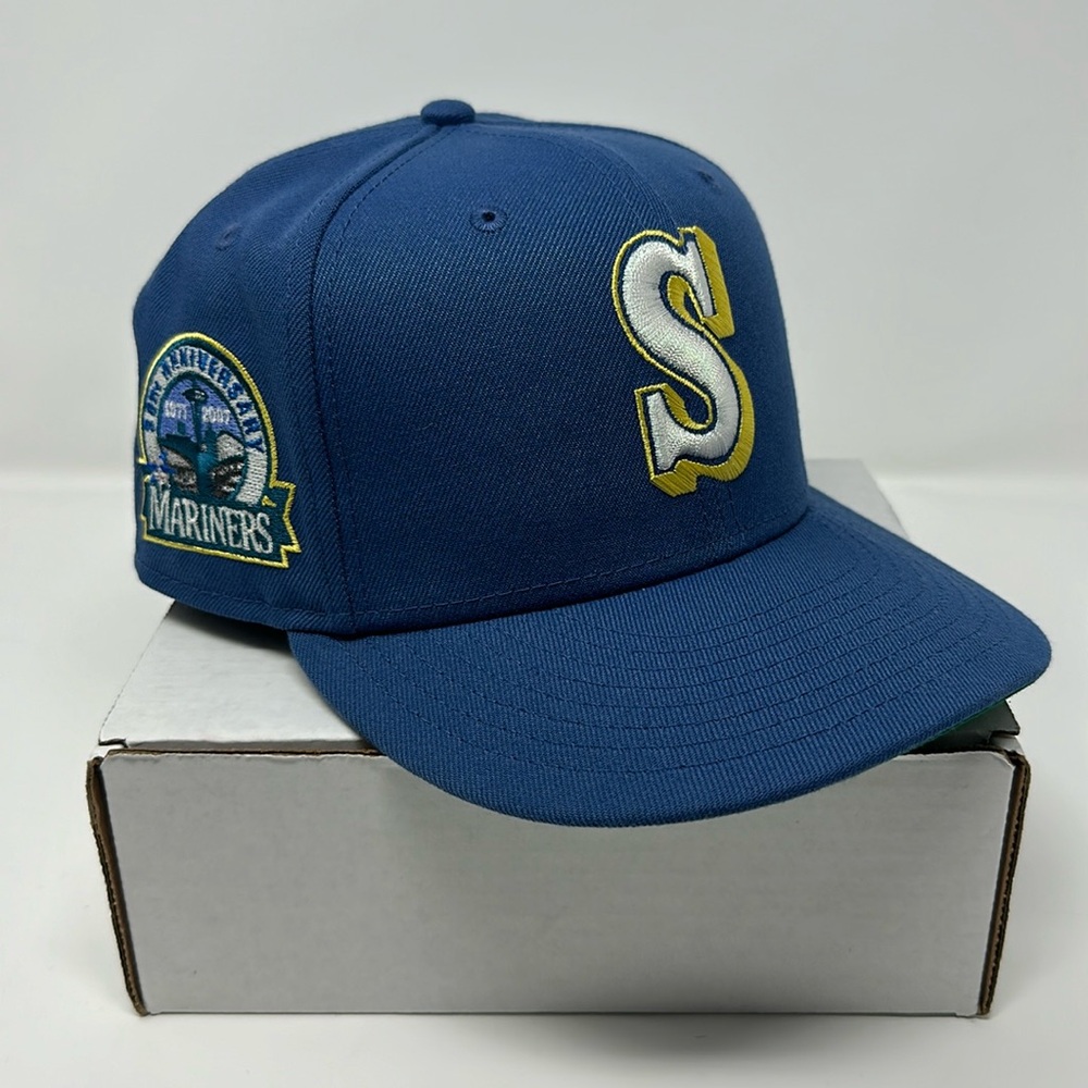 MyFittedsNJ Seattle Mariners ‘Vintage Look’ Fitted Hat Size 7 3/8